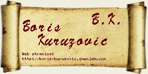 Boris Kuruzović vizit kartica